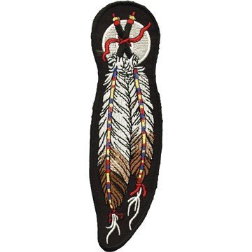 Vest Patch - Dual Feather - Motorcycle - PAT-C209-DL