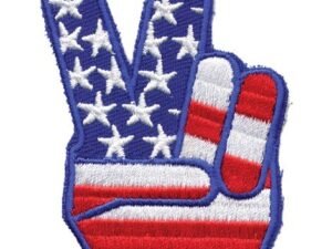 USA Flag Peace Sign Vest Patch - You Get TWO Patches - PAT-D489-DL