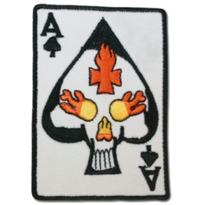 Vest Patches - You Get Two - Ace of Spades Skull - PAT-D578-X2-DL