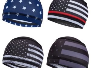 Set of Four Skull Caps - American Flag Variations - Biker Durag - PHH1-SET-DL