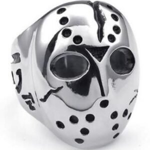 Jason Face Biker Ring - Stainless Steel - Biker Jewelry - Biker Ring - R192-DS