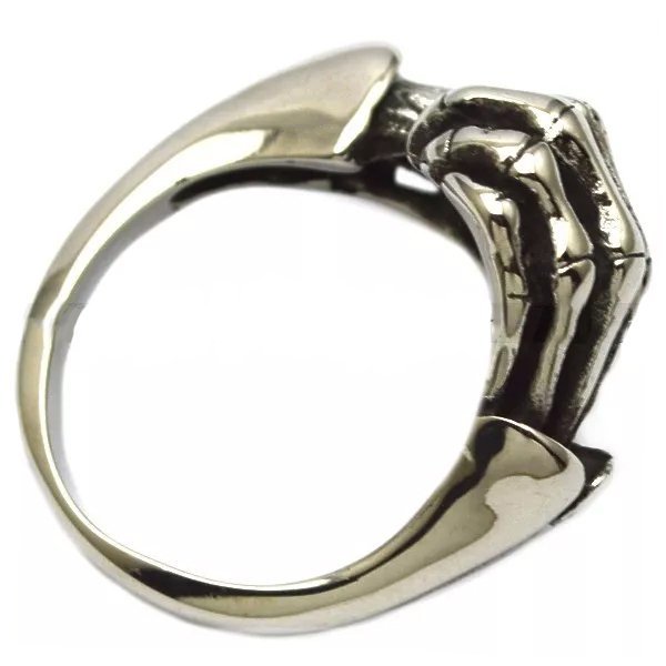 Skull Fingers Biker Ring - Stainless Steel - Biker Jewelry - Biker Ring - R3002-DS - Image 3