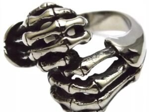 Skull Fingers Biker Ring - Stainless Steel - Biker Jewelry - Biker Ring - R3002-DS