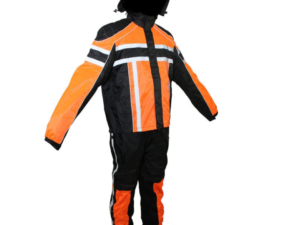 Rain Suit - Men's - Waterproof - Motorcycle - Orange and Black - RS30-ORANGE-DL