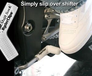 Rubber Shift Sock - Glo White - Motorcycle Accessories - RSS-GLO-WHITE-DS
