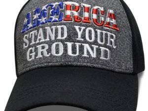 America Stand Your Ground - Baseball Cap - Black and Heather - SKU SAMSTD-DS