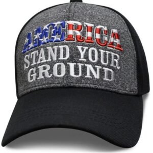 America Stand Your Ground - Baseball Cap - Black and Heather - SKU SAMSTD-DS