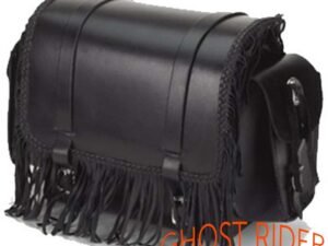 Motorcycle Sissy Bar Bag - Fringe - Braid - Biker Gear Storage - SB73-DL