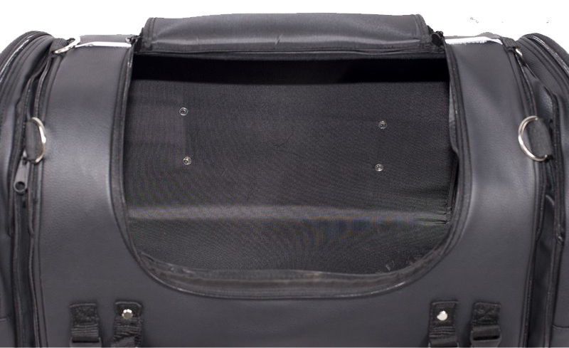 Motorcycle Sissy Bar Bag with Reflective Skulls - Medium - Biker Gear Bags - SB84-SKULL-MED-DL - Image 3