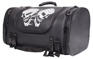 Motorcycle Sissy Bar Bag with Reflective Skulls - Large - Trunk Bags - SB84-SKULL-DL