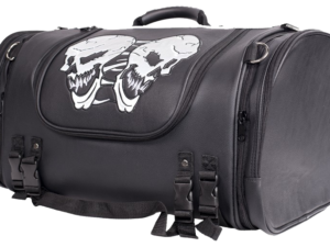 Motorcycle Sissy Bar Bag with Reflective Skulls - Large - Trunk Bags - SB84-SKULL-DL