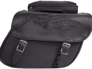 Saddlebags - PVC - Flame - Gun Holster - Motorcycle - SD-FLAME-PV-DL