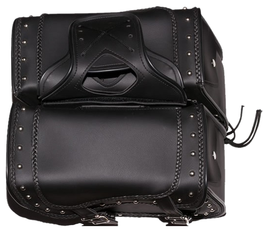 Saddlebags - PVC - Braid and Studs - Zip Off - SD1485-PV-DL - Image 4
