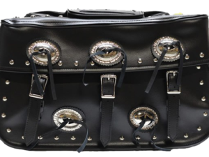 Saddlebags - PVC - Large - Conchos - Studs - Motorcycle Luggage - SD4000-PV-DL