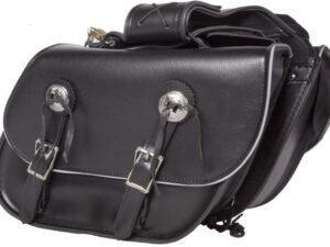 Saddlebags - Reflective Trim - Slanted - Motorcycle Luggage - SD4039-PV-DL