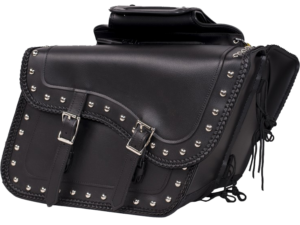 Saddlebags - Studs - Motorcycle Luggage - SD4054-BLK-PV-DL