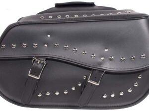 Saddlebags - PVC - Studs - Motorcycle Luggage - Large - SD4068-PV-DL
