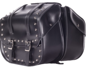 Saddlebags - PVC - Studs - Motorcycle Luggage - SD4080-PV-DL