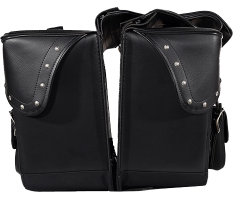 Saddlebags - Studs - Throwover - Pockets - Motorcycle - SD4085-PV-DL - Image 5