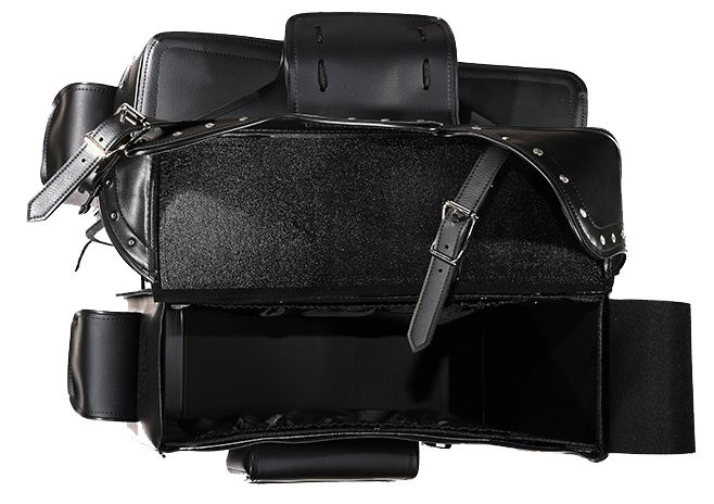 Saddlebags - Studs - Throwover - Pockets - Motorcycle - SD4085-PV-DL - Image 3