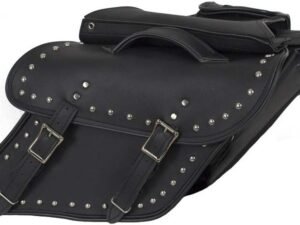 Saddlebags - Leather - Studs - Fit Harley Davidson Dyna - SD4088-DYNA-S-LEATHER-DL