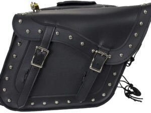 Saddlebags - PVC - Studs - Gun Pockets - Zip Off - SD4090-PV-DL