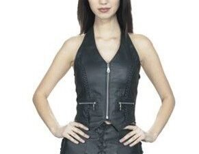 Leather Shorts with Side Laces - Women's - Biker Chick - SK952-DL