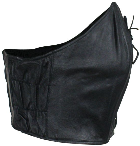 Leather Top - Women's - Black - Laces Front Closure - SK966-DL - Image 3