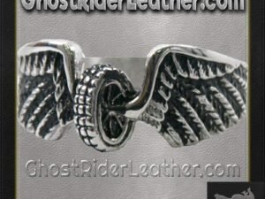 Ladies Stainless Steel Winged Wheel Ring / SKU GRL-VJ1042-VL