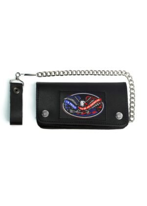 American Pride leather chain wallet.