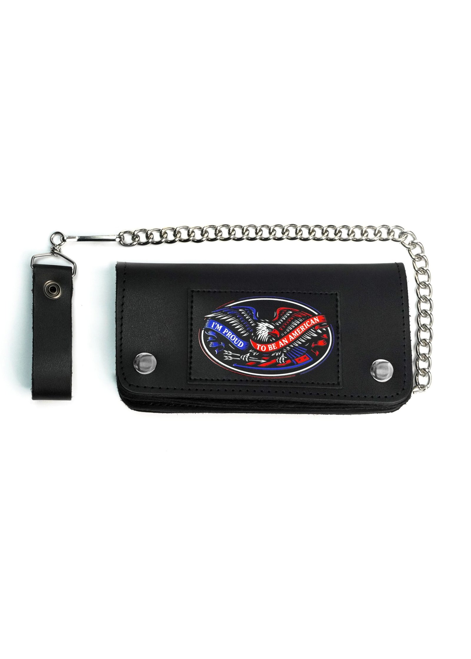 American Pride leather chain wallet.