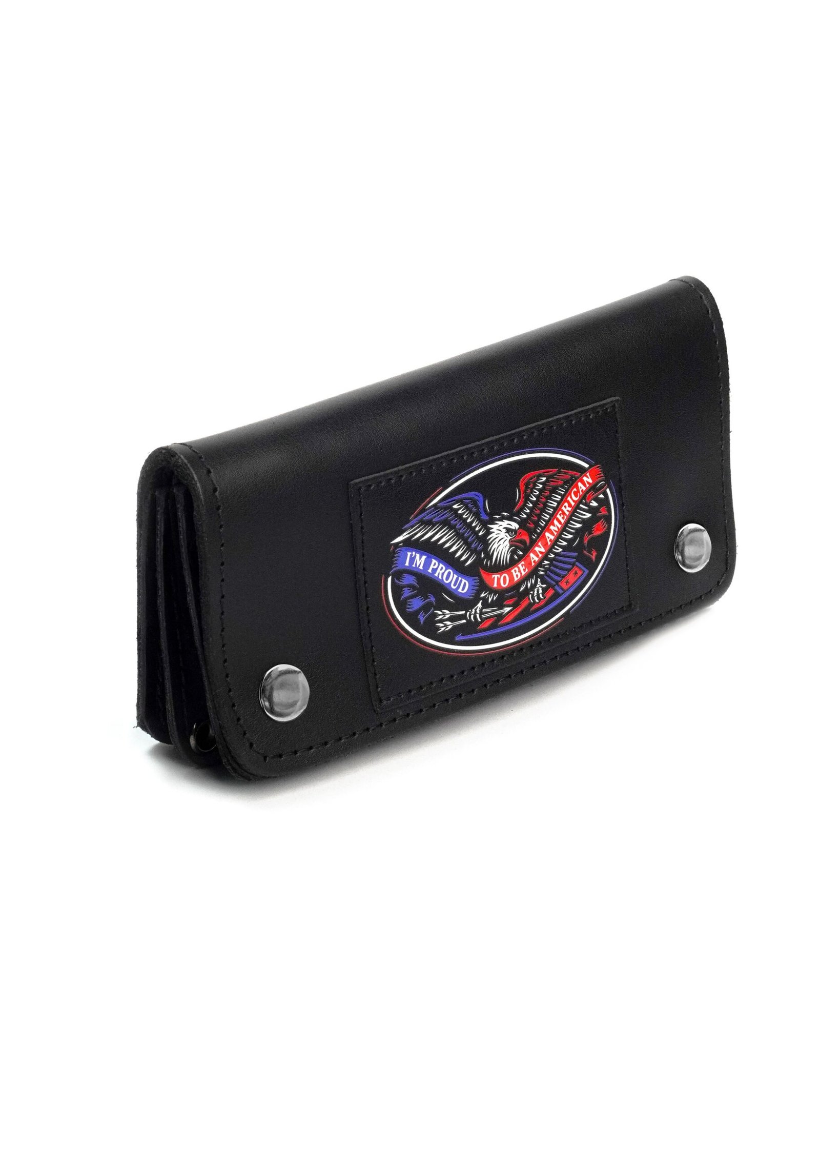 American Pride leather chain wallet.