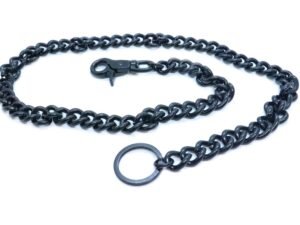 34" - Wallet Chain - Black Coated - Key Chain Leash - Chain Link - WC001-DS