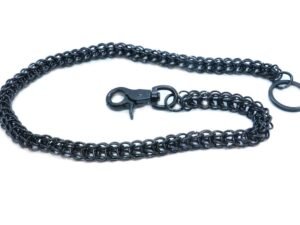 27" - Wallet Chain - Black Coated - Key Chain Leash - Chain Link - WC17613-DS