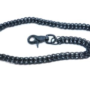 27" - Wallet Chain - Black Coated - Key Chain Leash - Chain Link - WC17613-DS
