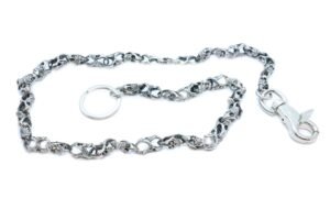 34" - Wallet Chain - Small Skulls - Key Chain Leash - WC-7017-DS