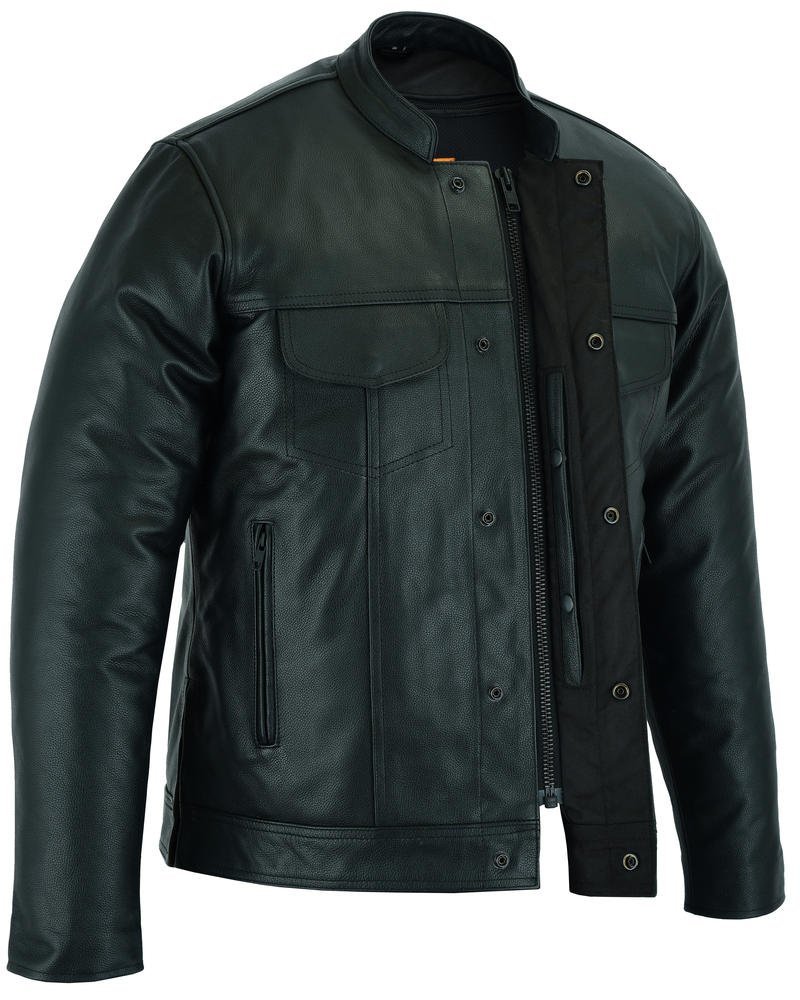 Leather Shirt - Men's - Full Cut - Up To Size 5XL - Concealed Carry Pockets - DS788-DS - Image 4