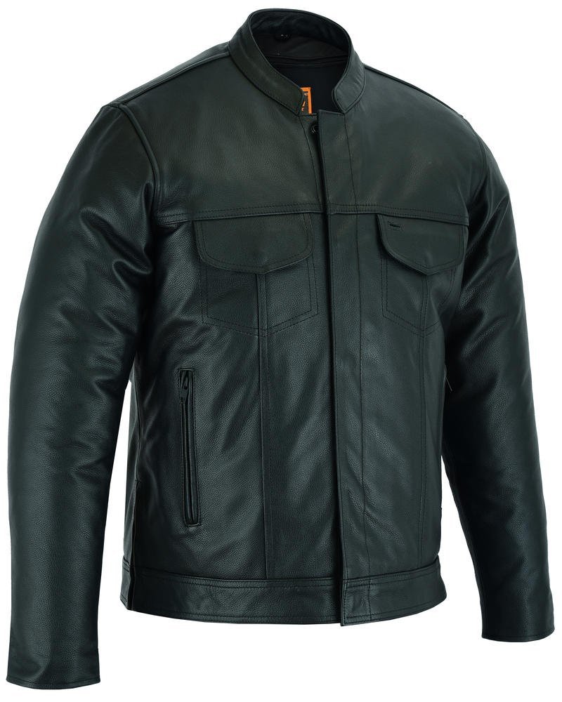 Leather Shirt - Men's - Full Cut - Up To Size 5XL - Concealed Carry Pockets - DS788-DS - Image 3