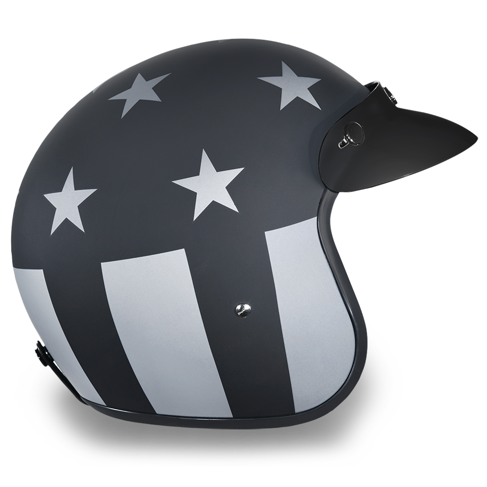 DOT Motorcycle Helmet - Captain America Stealth - Open Face - DC6-CAS-DH - Image 3