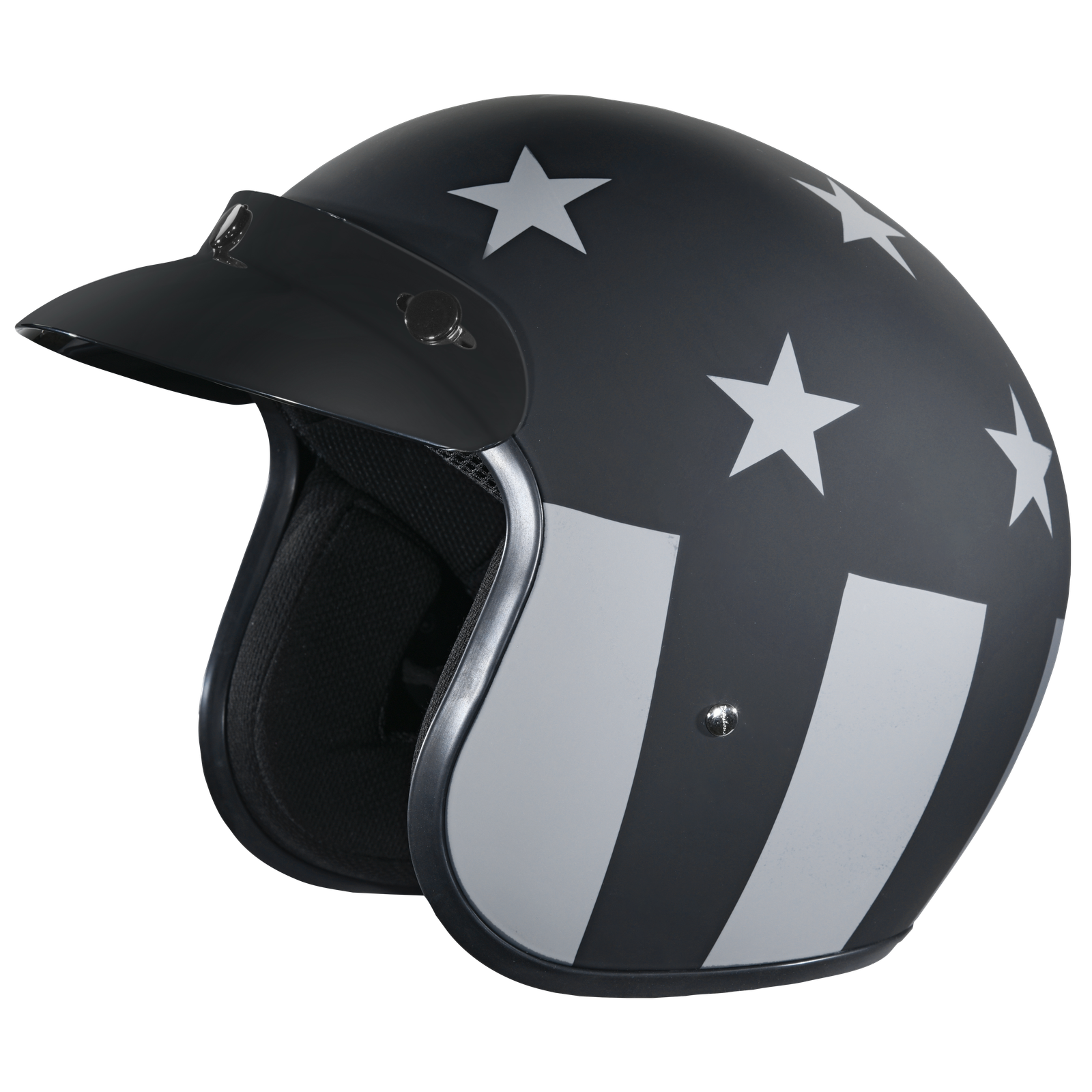 DOT Motorcycle Helmet - Captain America Stealth - Open Face - DC6-CAS-DH - Image 8