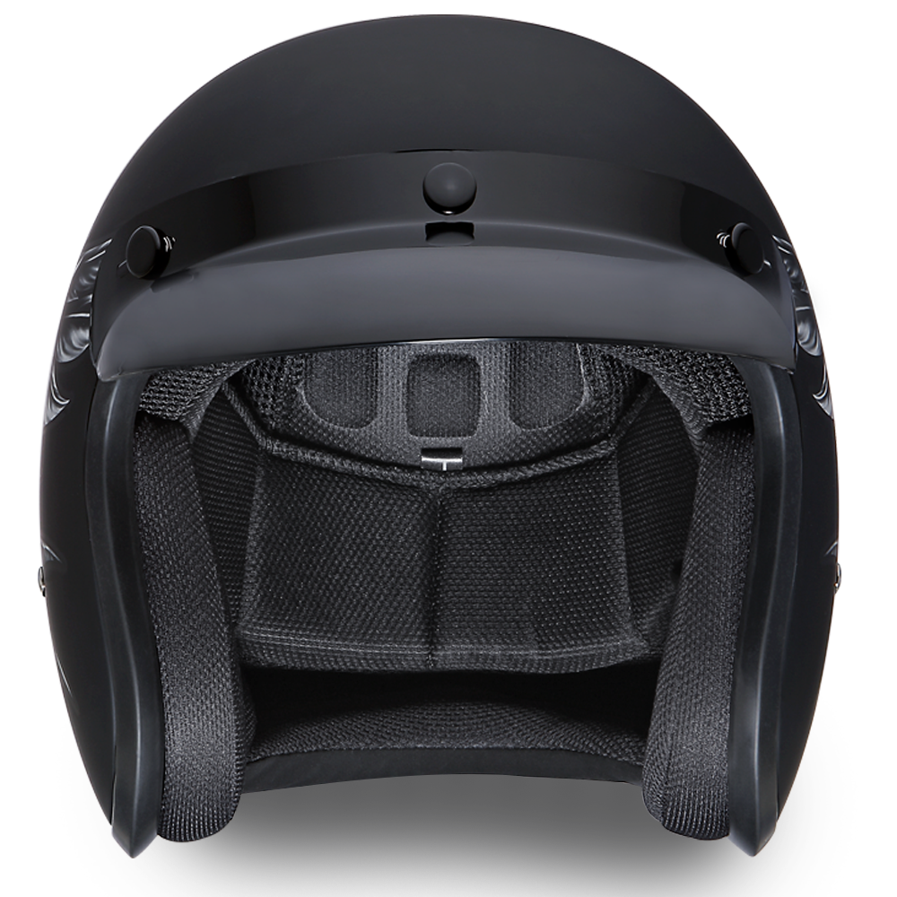 DOT Motorcycle Helmet - Skull - Love It Or Leave It - Open Face - 3/4 - DC6-L-DH - Image 2