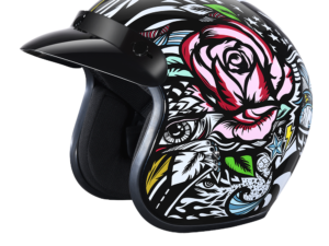 DOT Motorcycle Helmet - Tribal Design - Open Face - Cruiser - DC6-T-DH