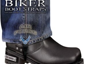 Pair of Biker Boot Straps - 6 Inch - Air Force - Motorcycle - BBS-AF6-DS