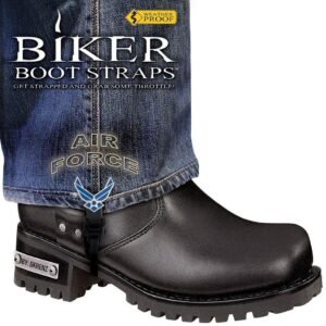 Pair of Biker Boot Straps - 6 Inch - Air Force - Motorcycle - BBS-AF6-DS