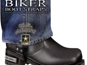 Pair of Biker Boot Straps - 6 Inch - US Army - Motorcycle - BBS-UA6-DS