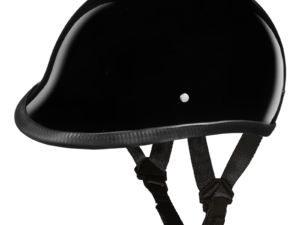 DOT Motorcycle Helmet - Gloss Black - Jockey Hawk Polo - H1-A-DH