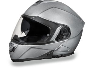 DOT Motorcycle Helmet - Silver Metallic - Modular - Full Face - MG1-SM-DH