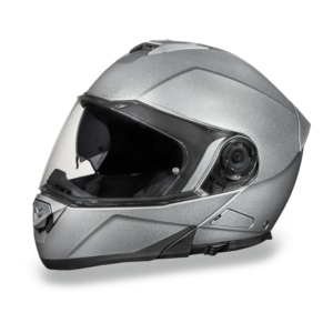 DOT Motorcycle Helmet - Silver Metallic - Modular - Full Face - MG1-SM-DH