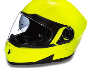 DOT Motorcycle Helmet - Fluorescent Yellow - Modular - Full Face - MG1-FY-DH