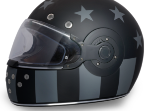 DOT Motorcycle Helmet - Retro Captain America - Stealth - Full Face - R6-CAS-DH